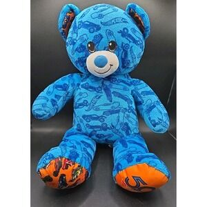 Build-A-Bear Blue Hot Wheels EST 1968 50TH Anniversary Edition Plush Bear